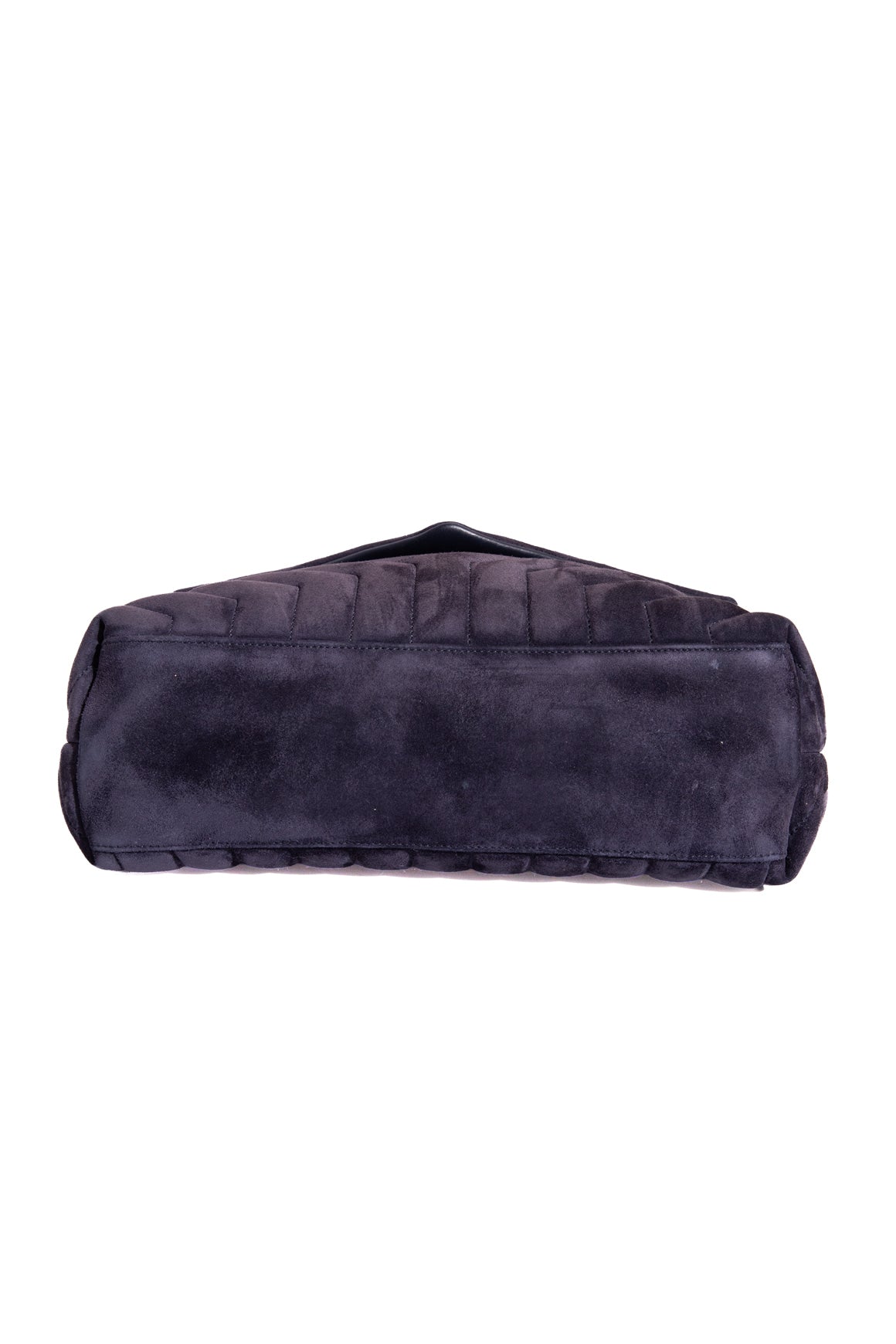 SAINT LAURENT Eggplant Suede Matelasse Large Lou Lou Bag