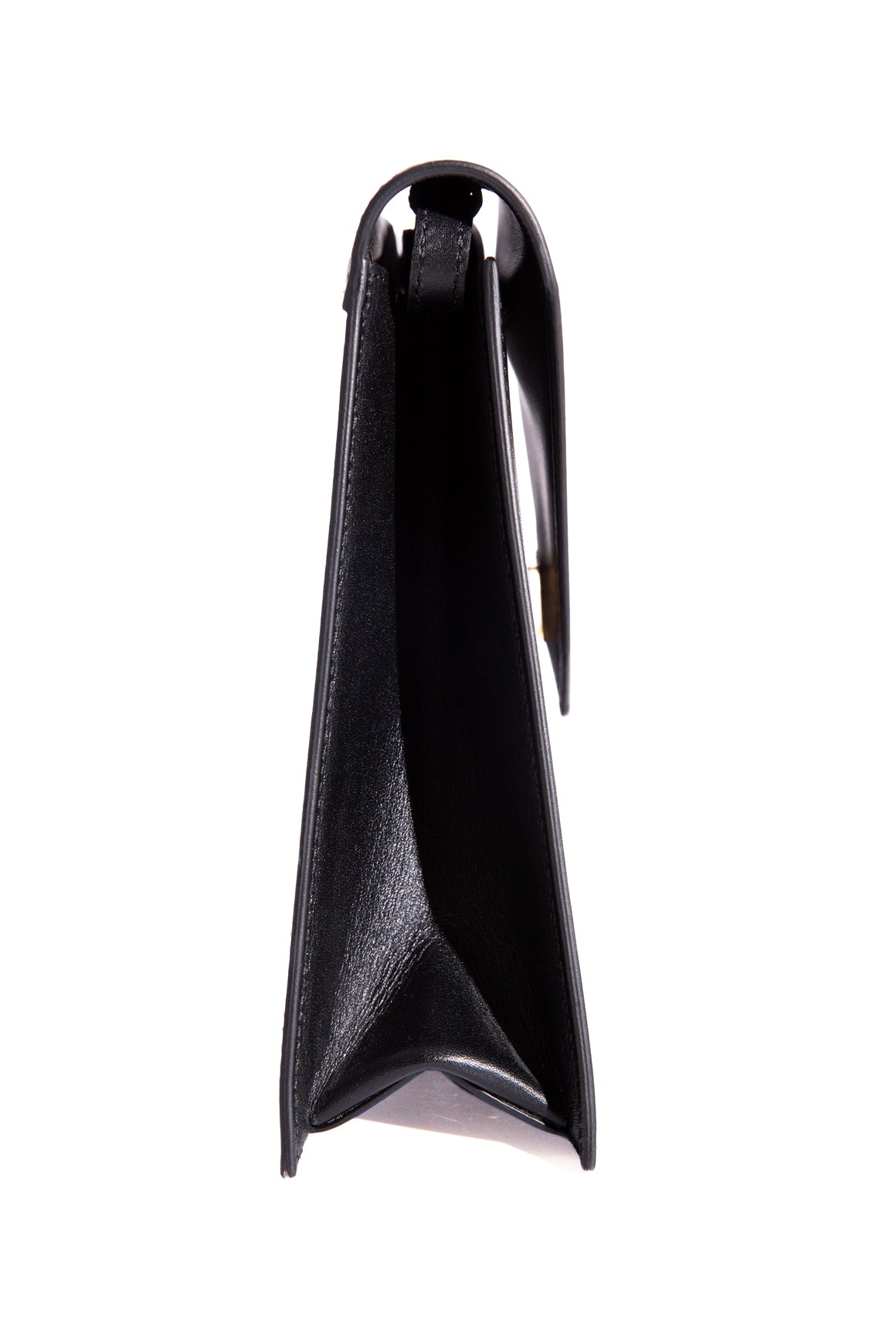 CELINE Black Leather "Edwidge" Shoulder Bag