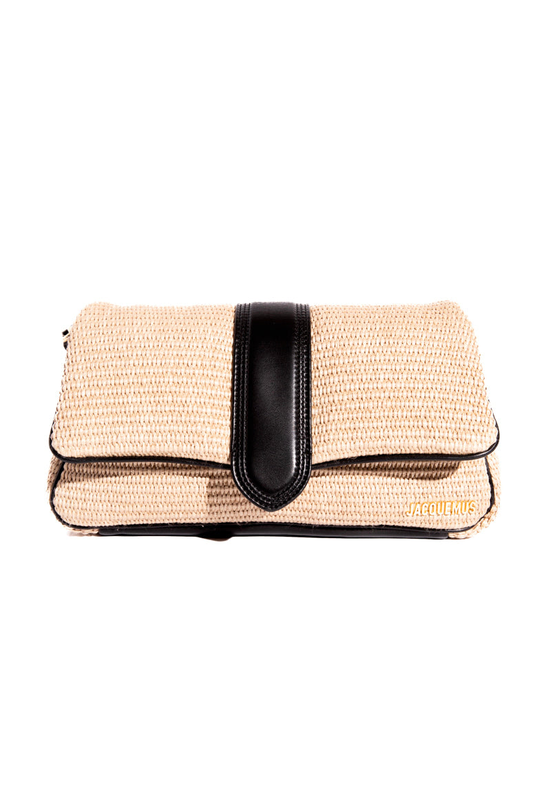 JACQUEMUS Beige Raffia Le Bambino Bag
