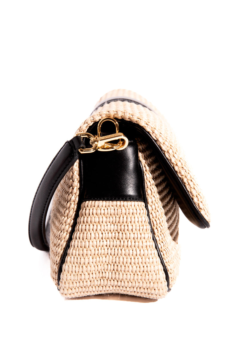 JACQUEMUS Beige Raffia Le Bambino Bag