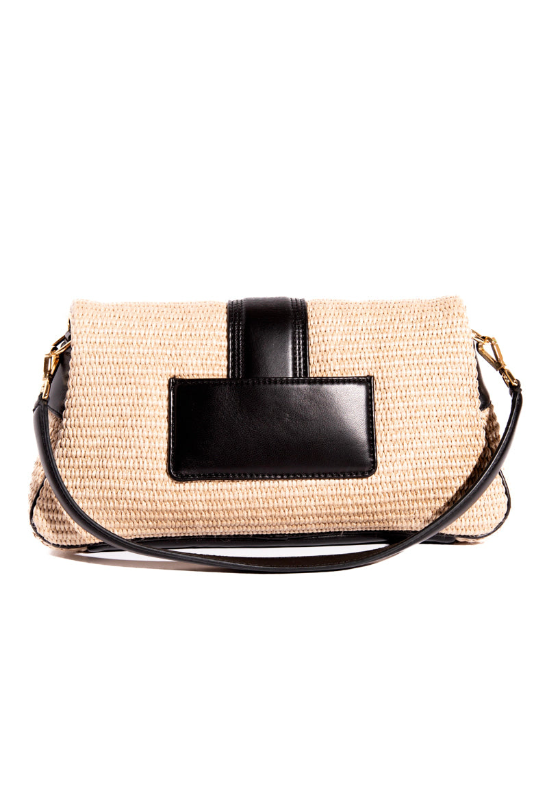 JACQUEMUS Beige Raffia Le Bambino Bag