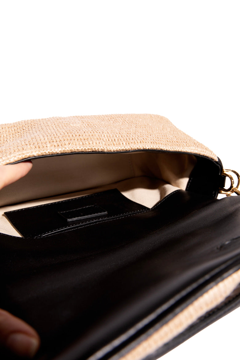 JACQUEMUS Beige Raffia Le Bambino Bag