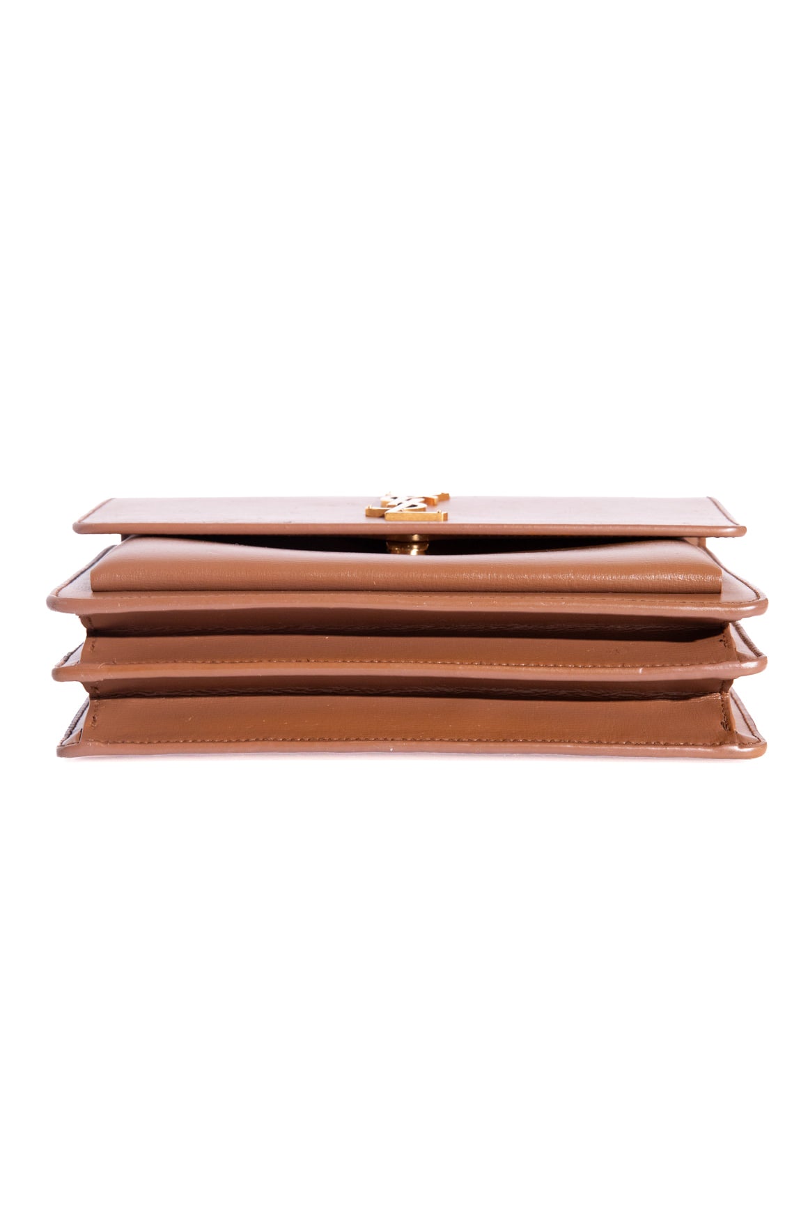 SAINT LAURENT Brown Leather "Sunset" Bag