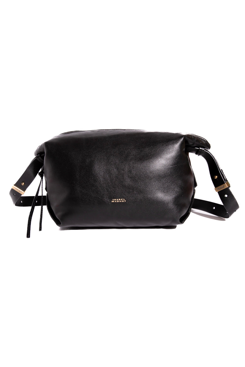 ISABEL MARANT Black Calfskin 'Leydon' Shoulder Bag