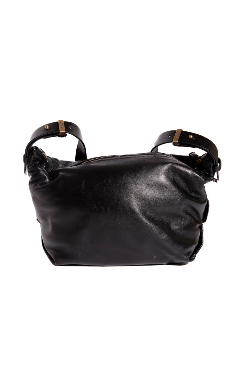 ISABEL MARANT Black Calfskin 'Leydon' Shoulder Bag