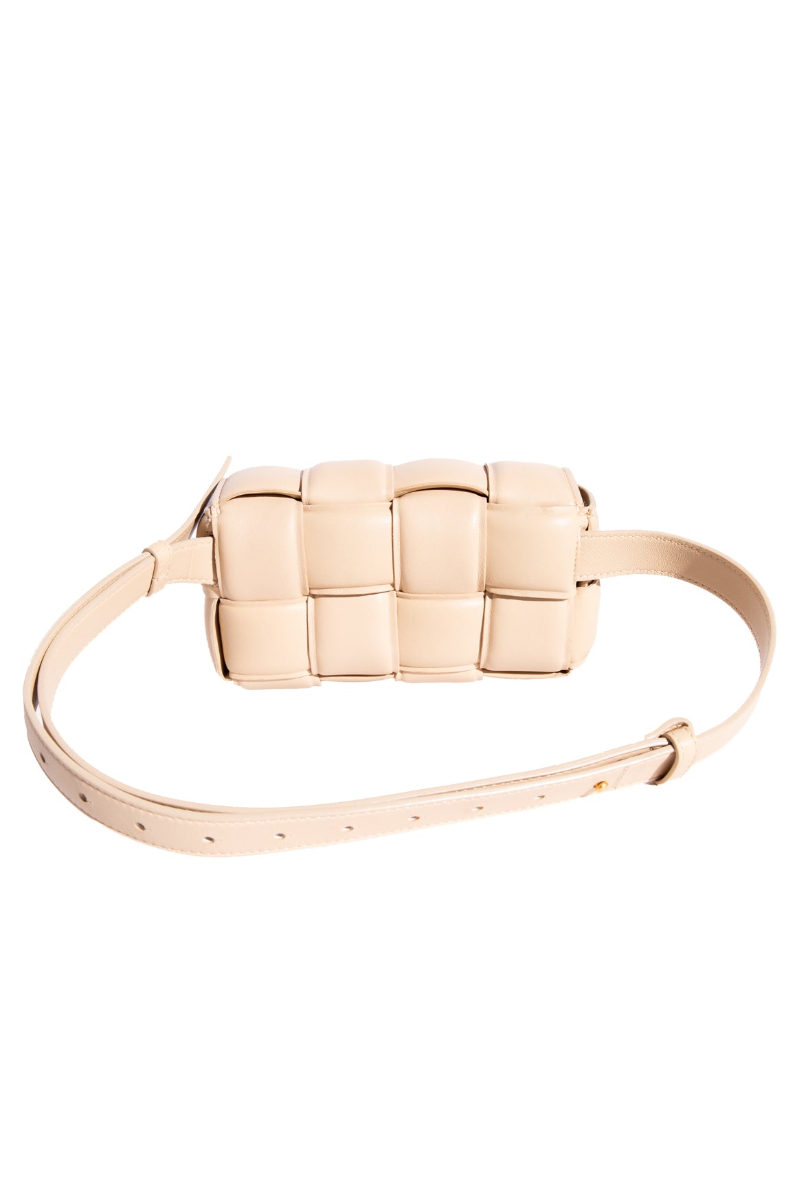 BOTTEGA VENETA Beige Mini Casette Belt Bag