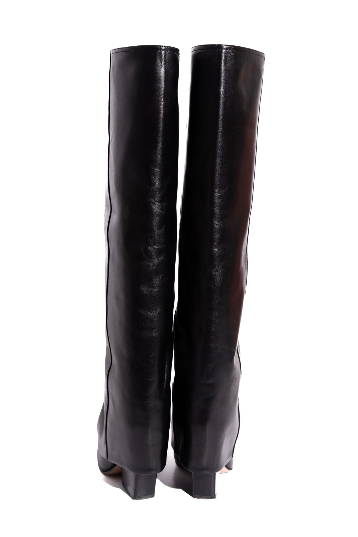PARIS TEXAS Knee High Fold Over Leather Boots (Sz.39)