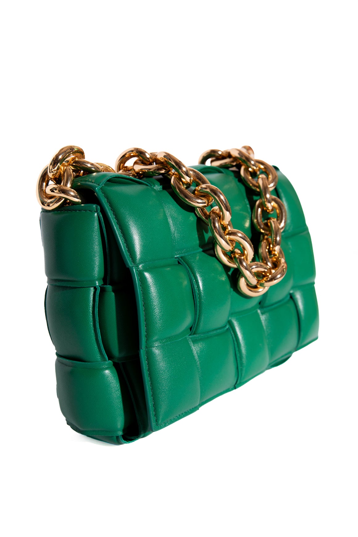 BOTTEGA VENETA Green Padded Chain Cassette Bag