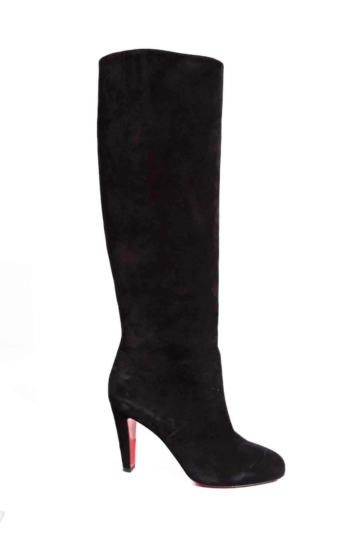 LOUBOUTIN Suede Knee High Heeled Boots (39.5)