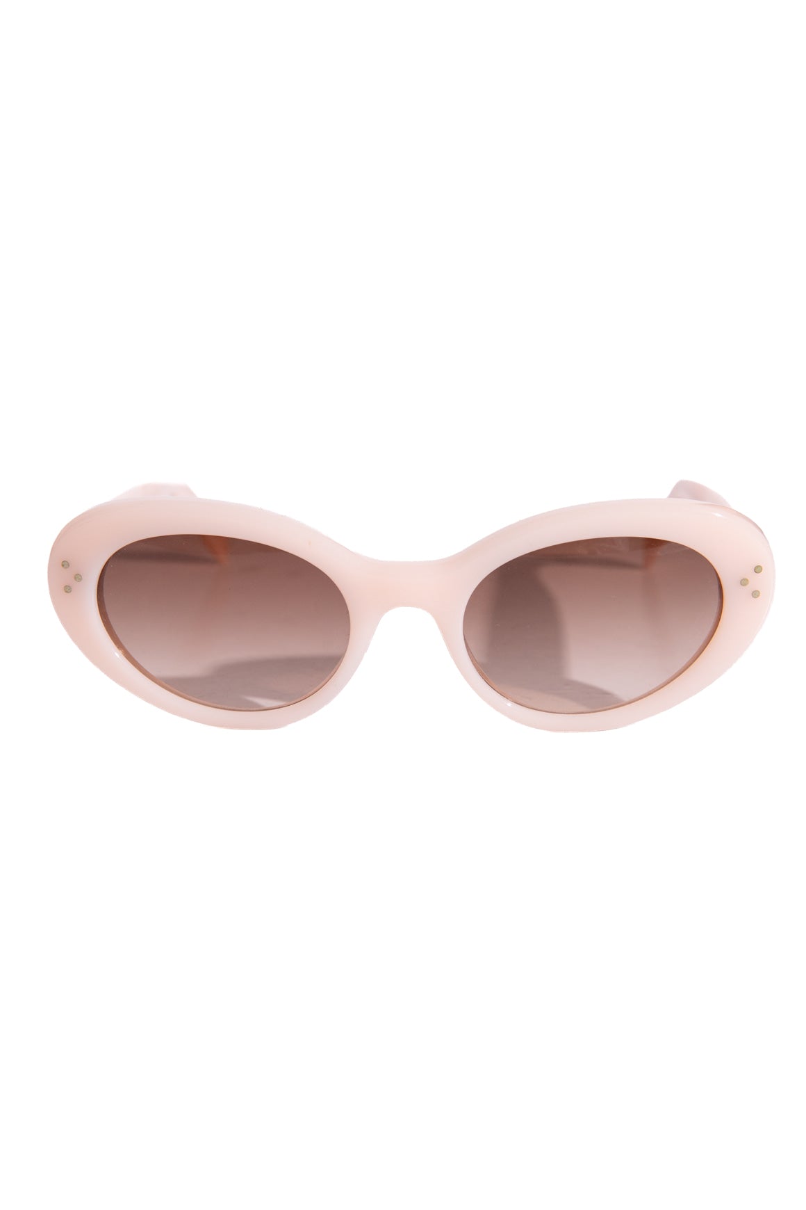 CELINE Light Pink Round Cat Eye Sunglasses