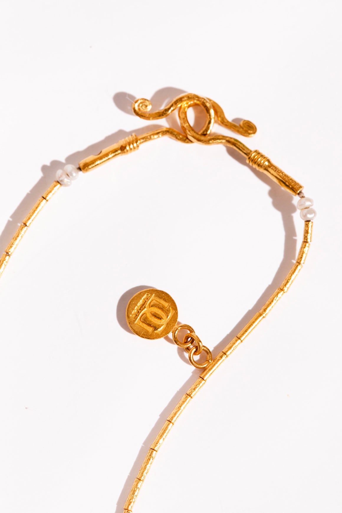 GUHRAN 24k Recycled Gold Diamond Drop Necklace