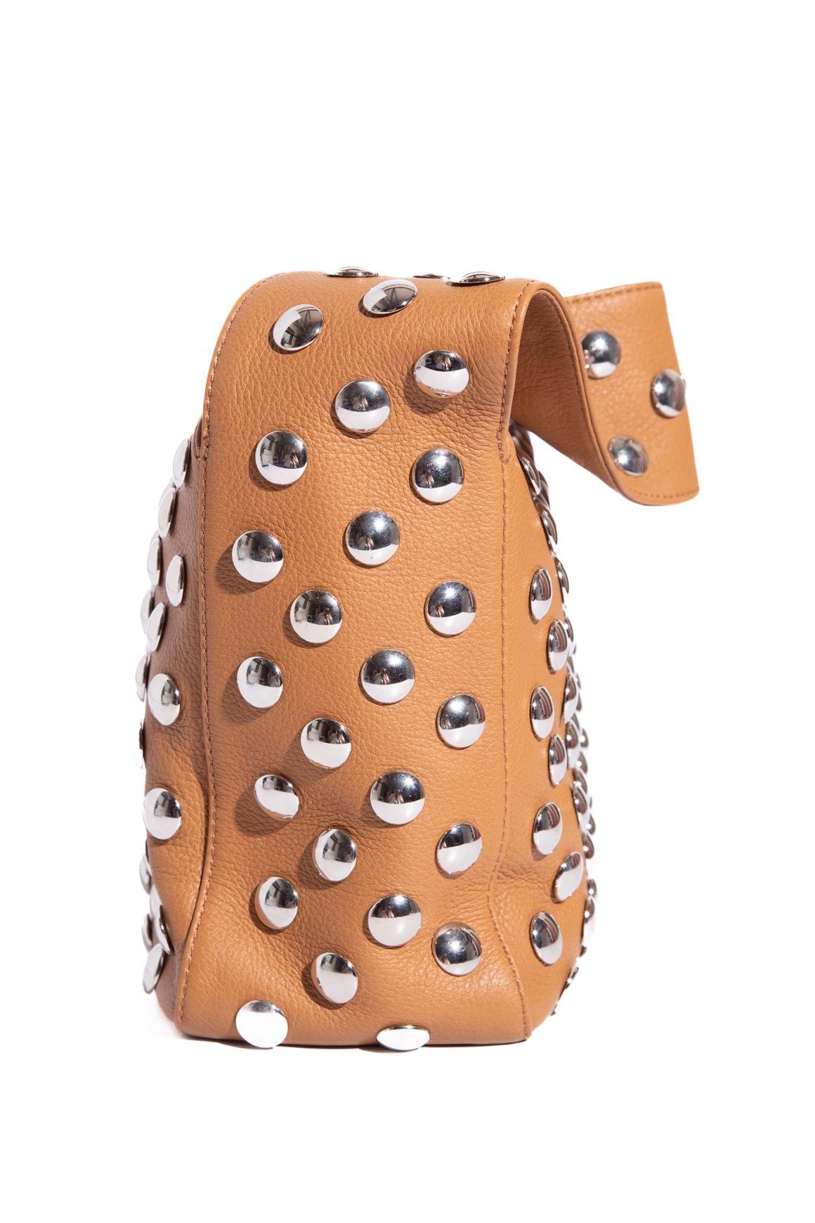 KHAITE Tan Leather Elena Stud Bag