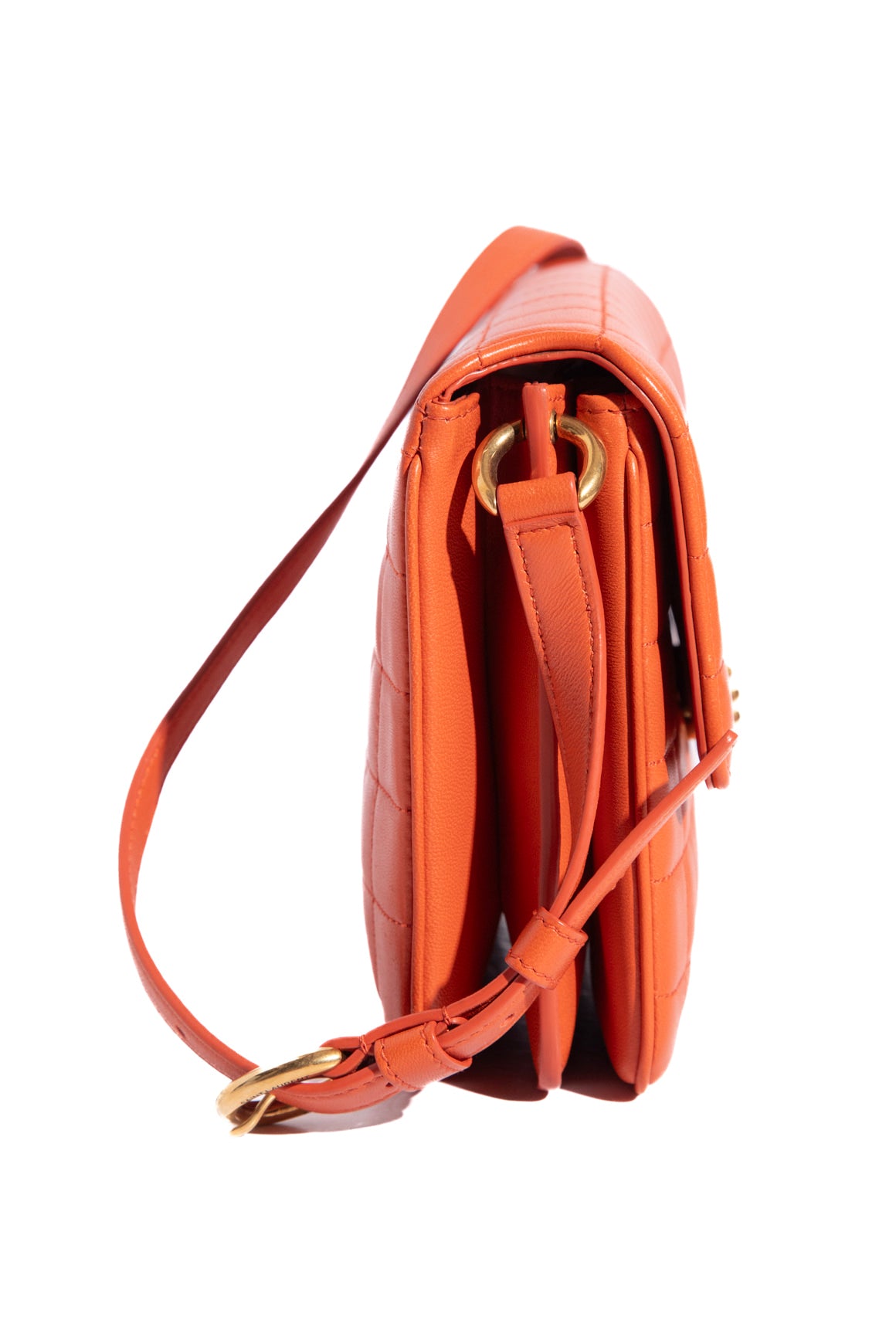 SAINT LAURENT Orange Le Maillon Shoulder Bag