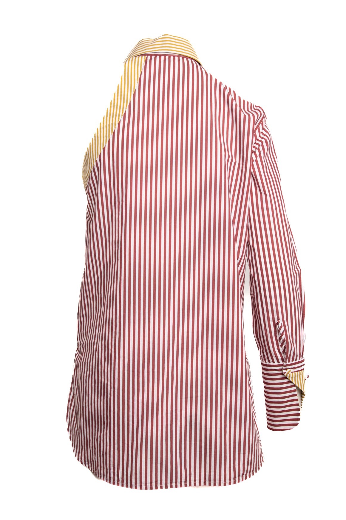 SILVIA TCHERASSI Striped One Sleeve Blouse (Sz.S)