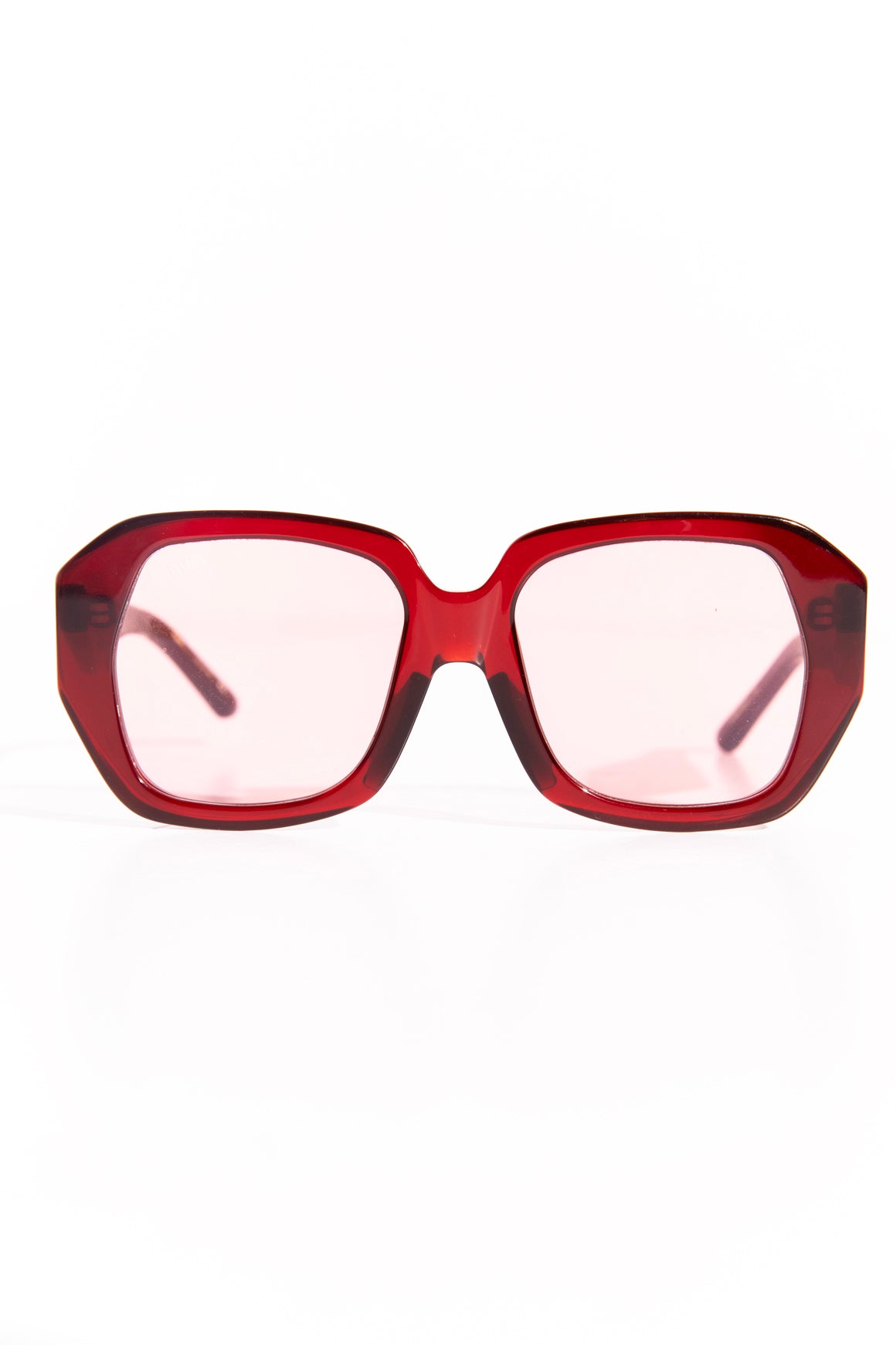 VADA Cicada Red Tinted Oversized Sunglasses