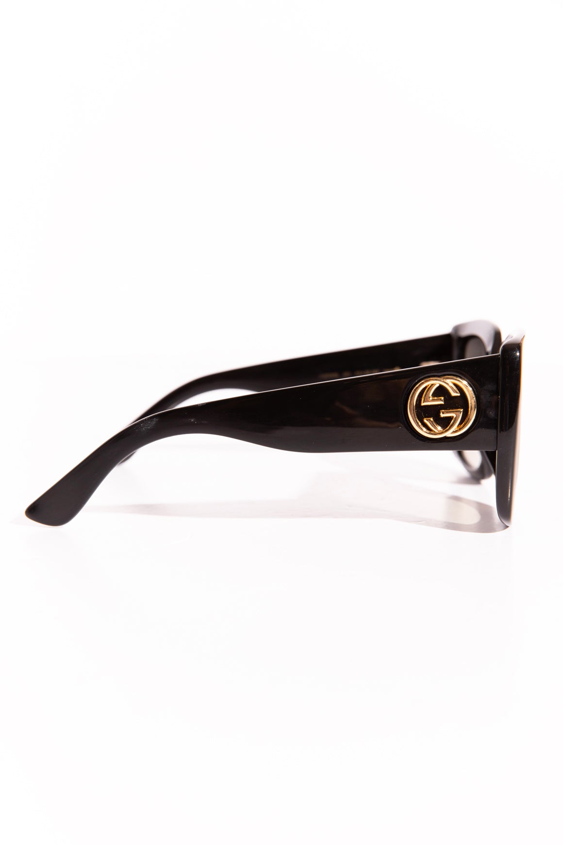 GUCCI Black Oversized Square Frame Sunglasses