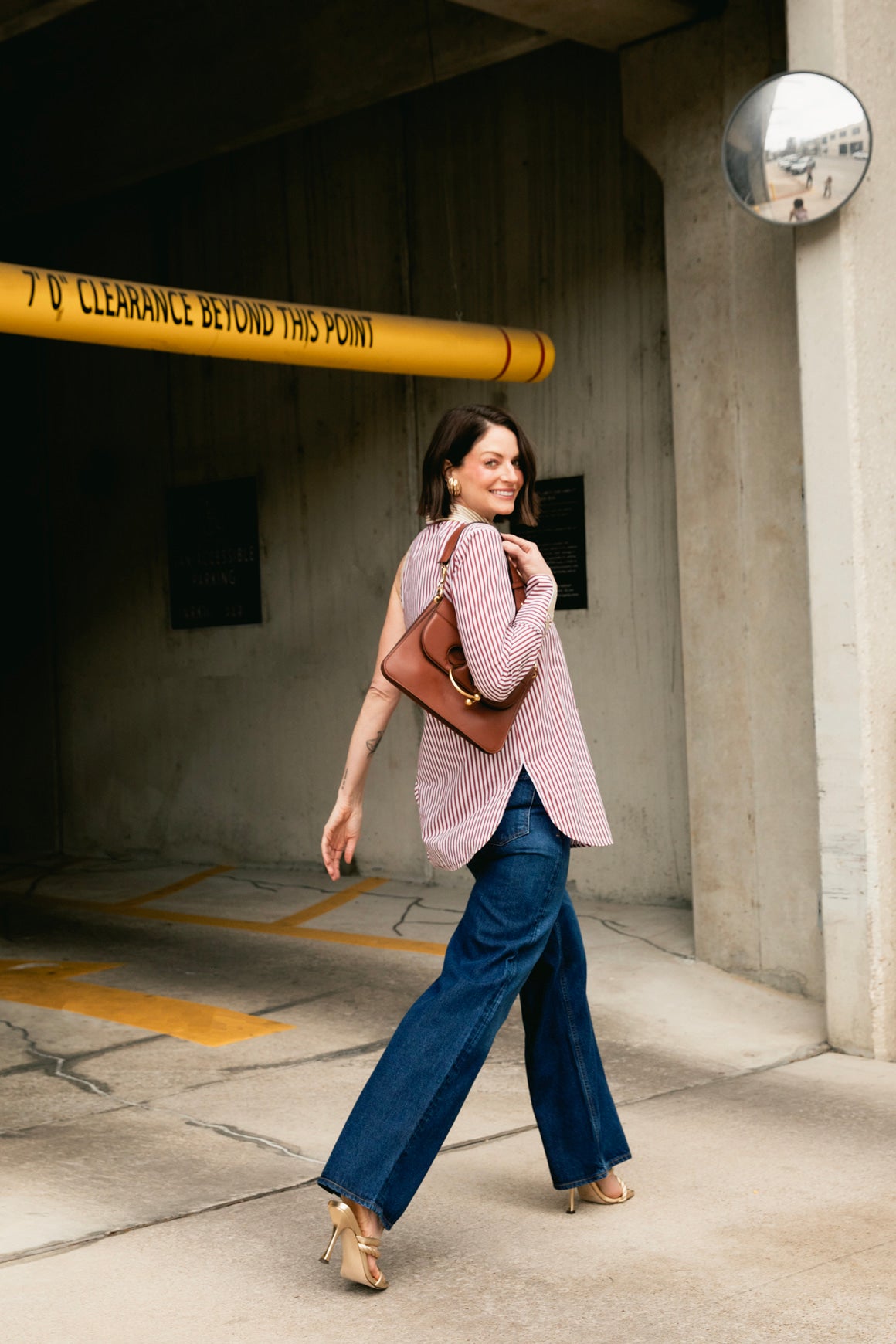 SILVIA TCHERASSI Striped One Sleeve Blouse (Sz.S)