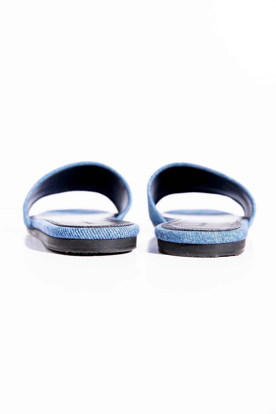 GIVENCHY Denim Logo Slide Sandals (Sz. 36)