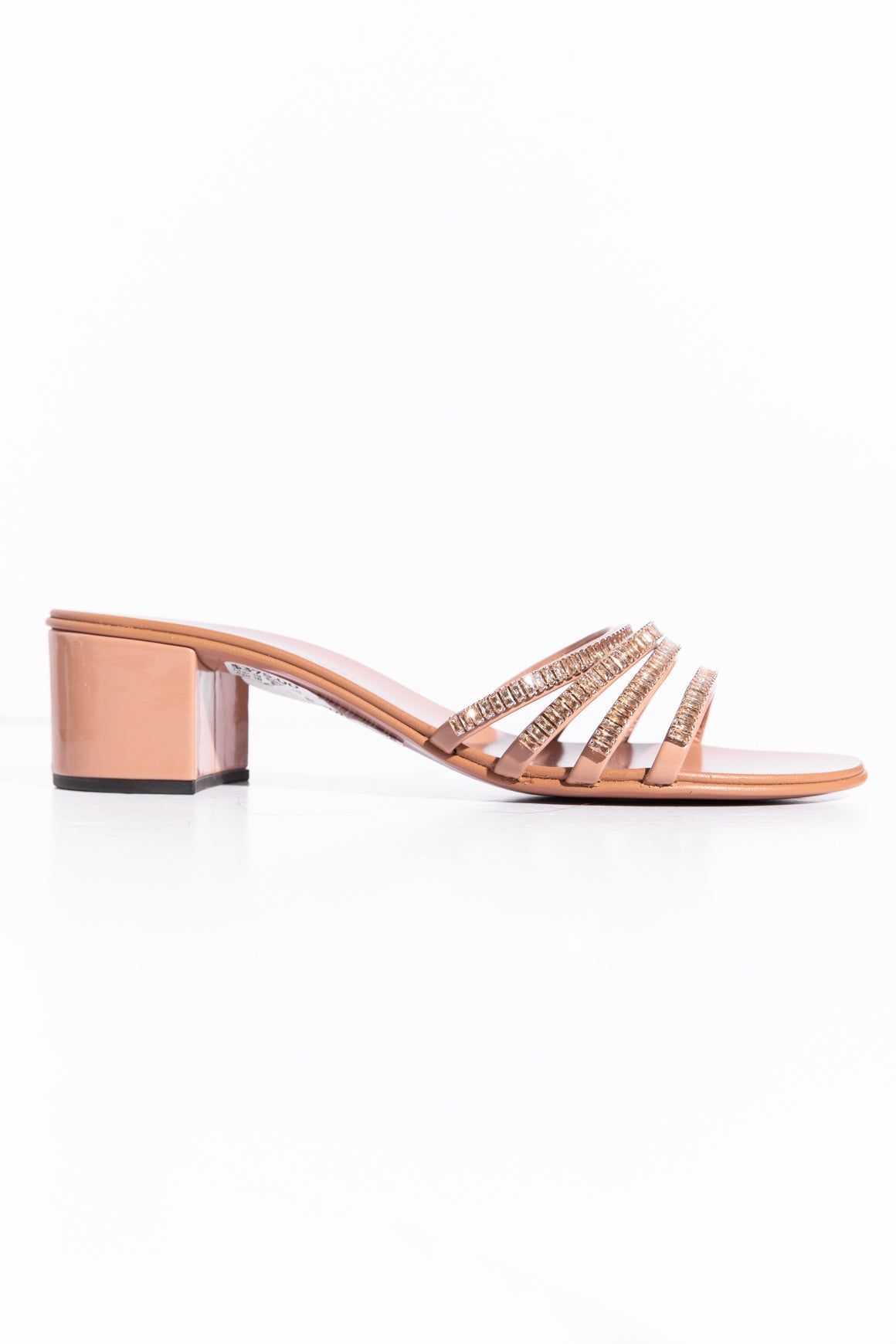 GIUSEPPE ZANOTTI Nude Crystal Sandals (Sz. 38)