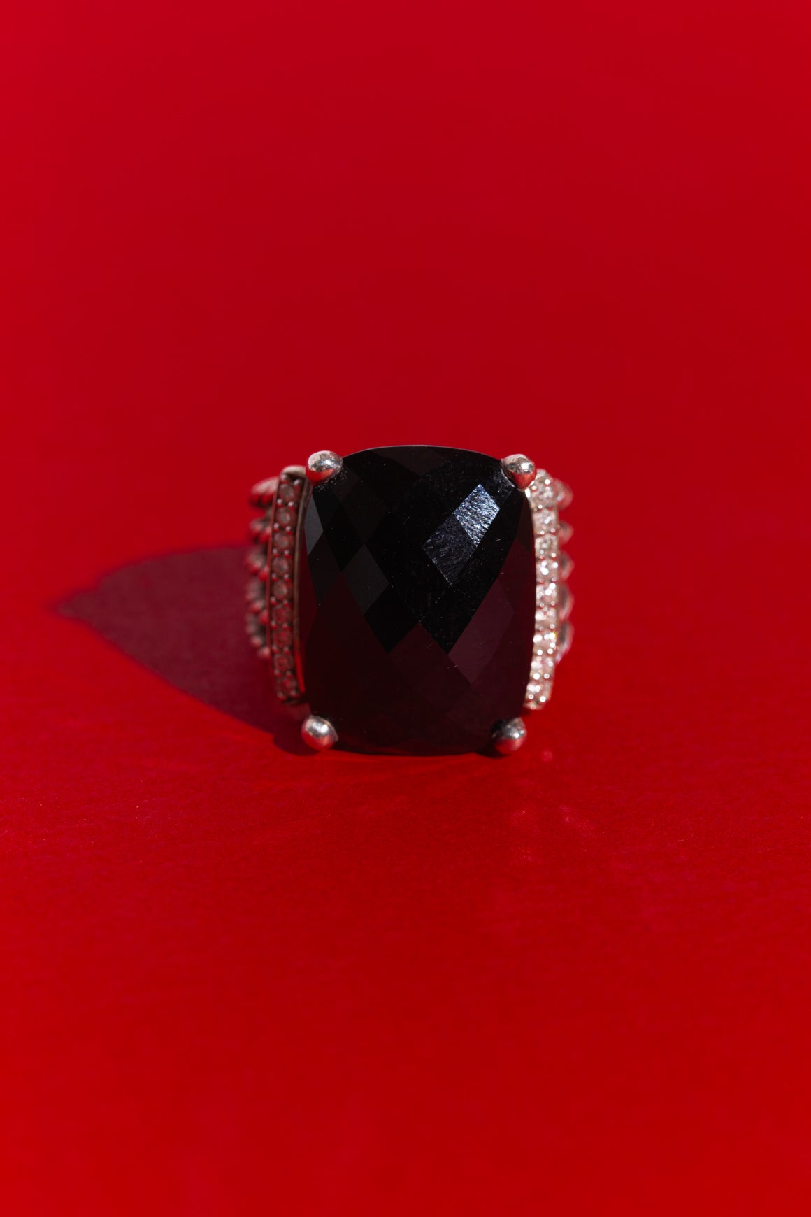 DAVID YURMAN Black Onyx & Diamonds Wheaton Ring