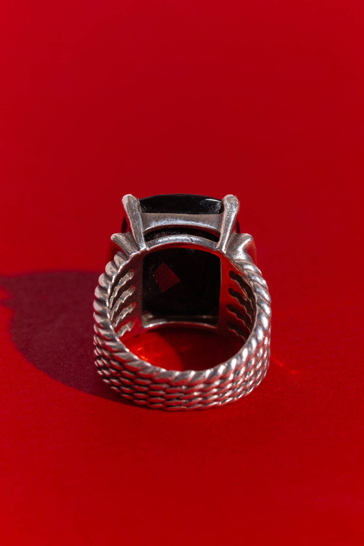 DAVID YURMAN Black Onyx & Diamonds Wheaton Ring