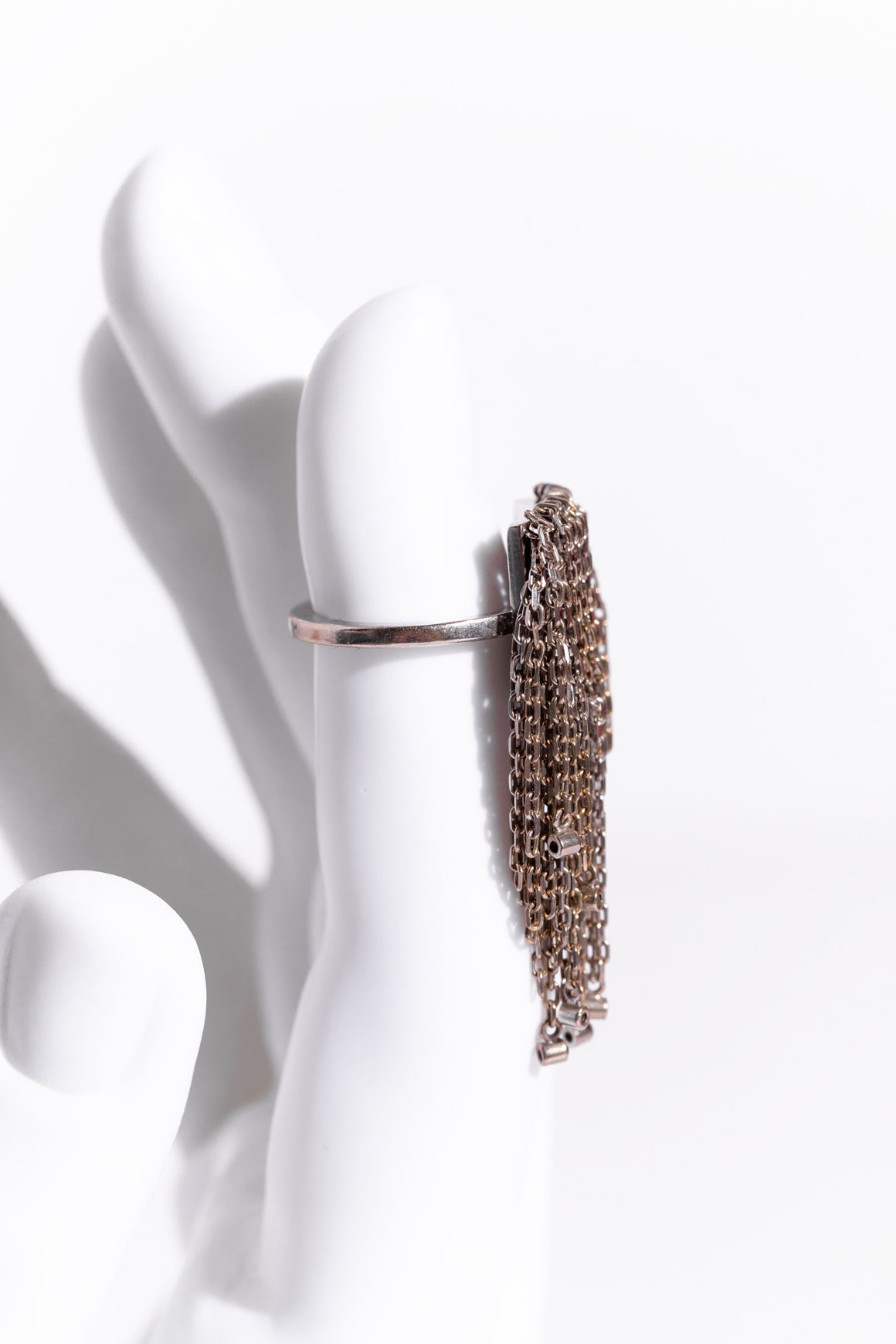 SOLANGE 18K White Gold Fringe Diamond Ring