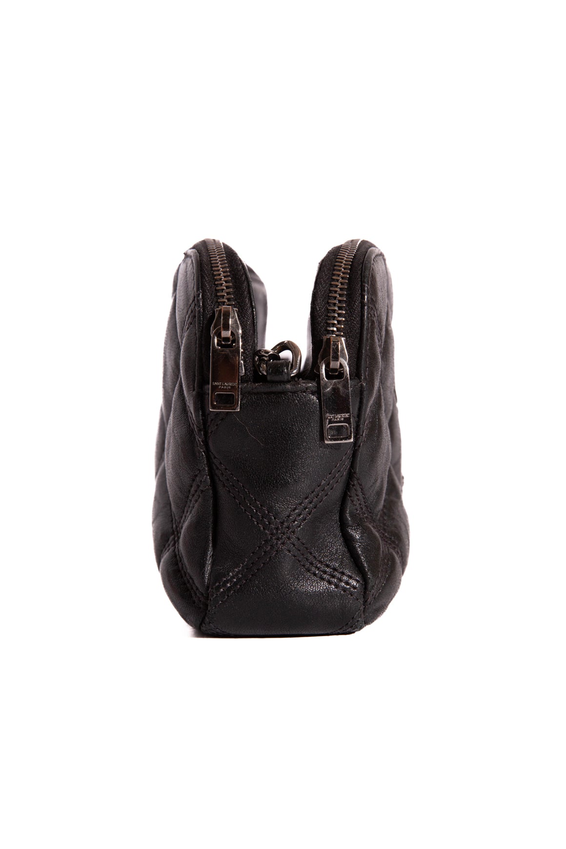 SAINT LAURENT Calfskin Becky Pouch w/ Chain