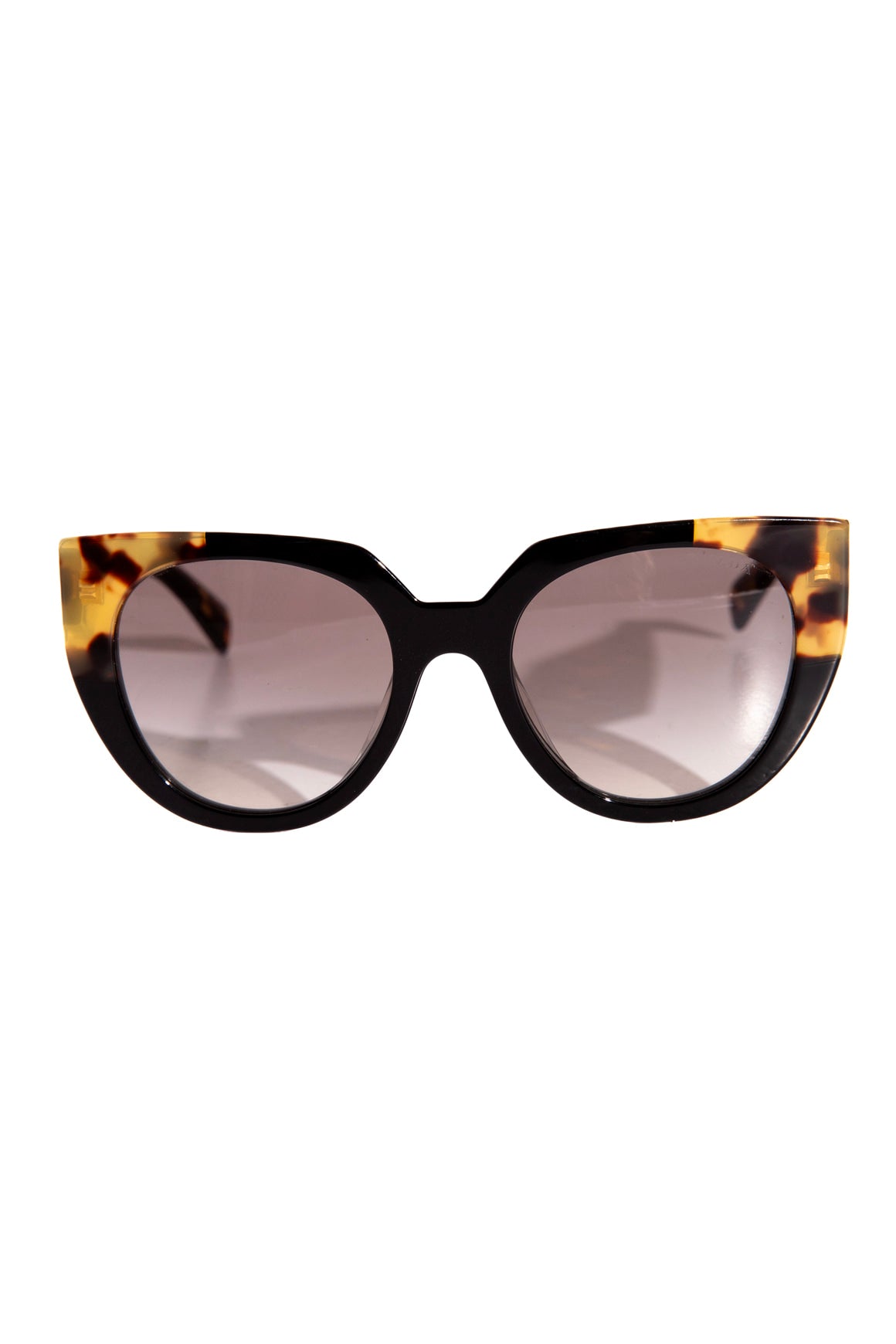 PRADA Tortoise Shell Wide Cat Eye Sunglasses