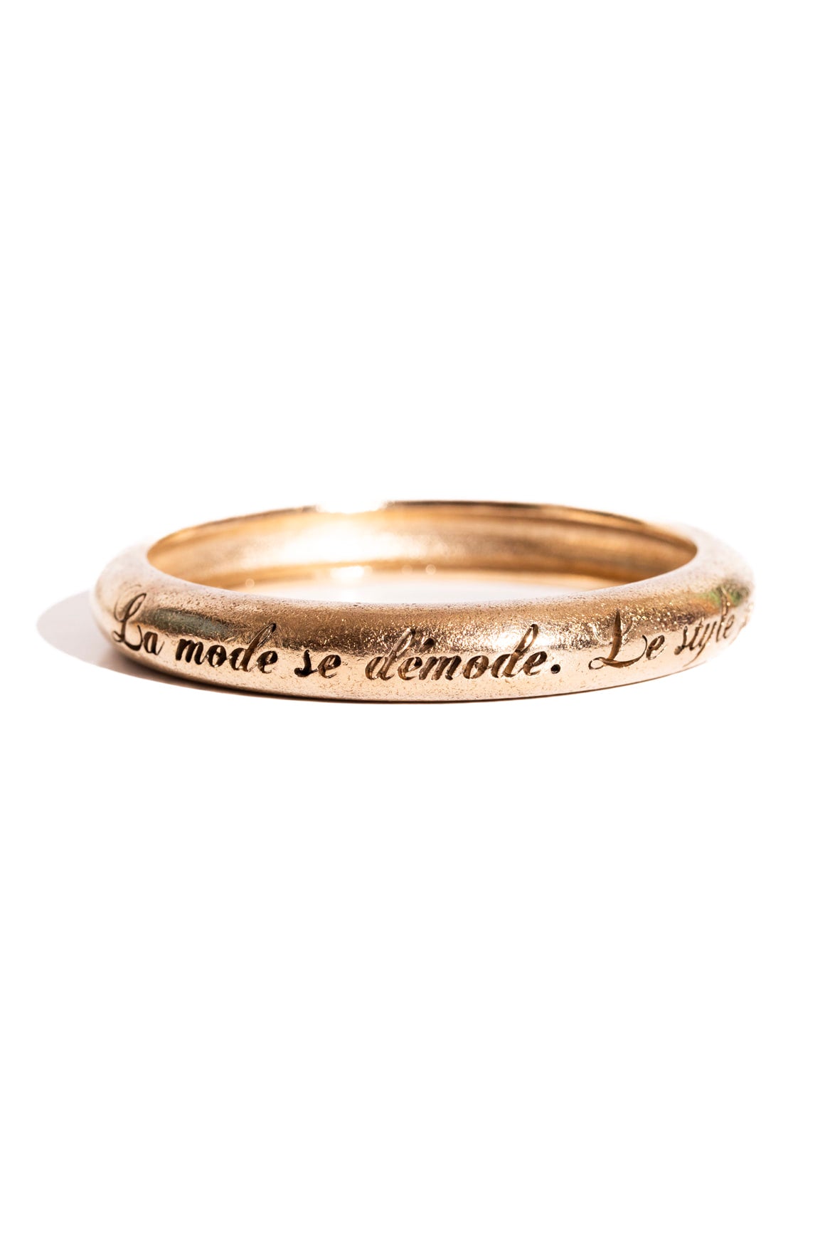 2007 CHANEL Gold French Saying Bangle