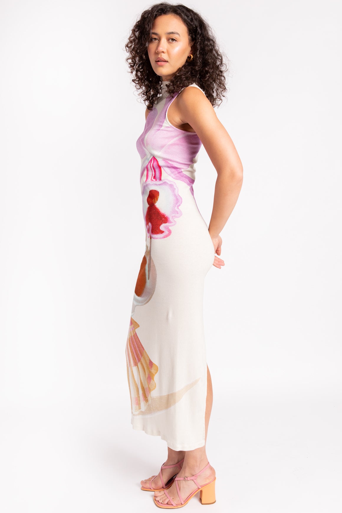 LOEWE White Maruja Mallo Printed Tube Dress