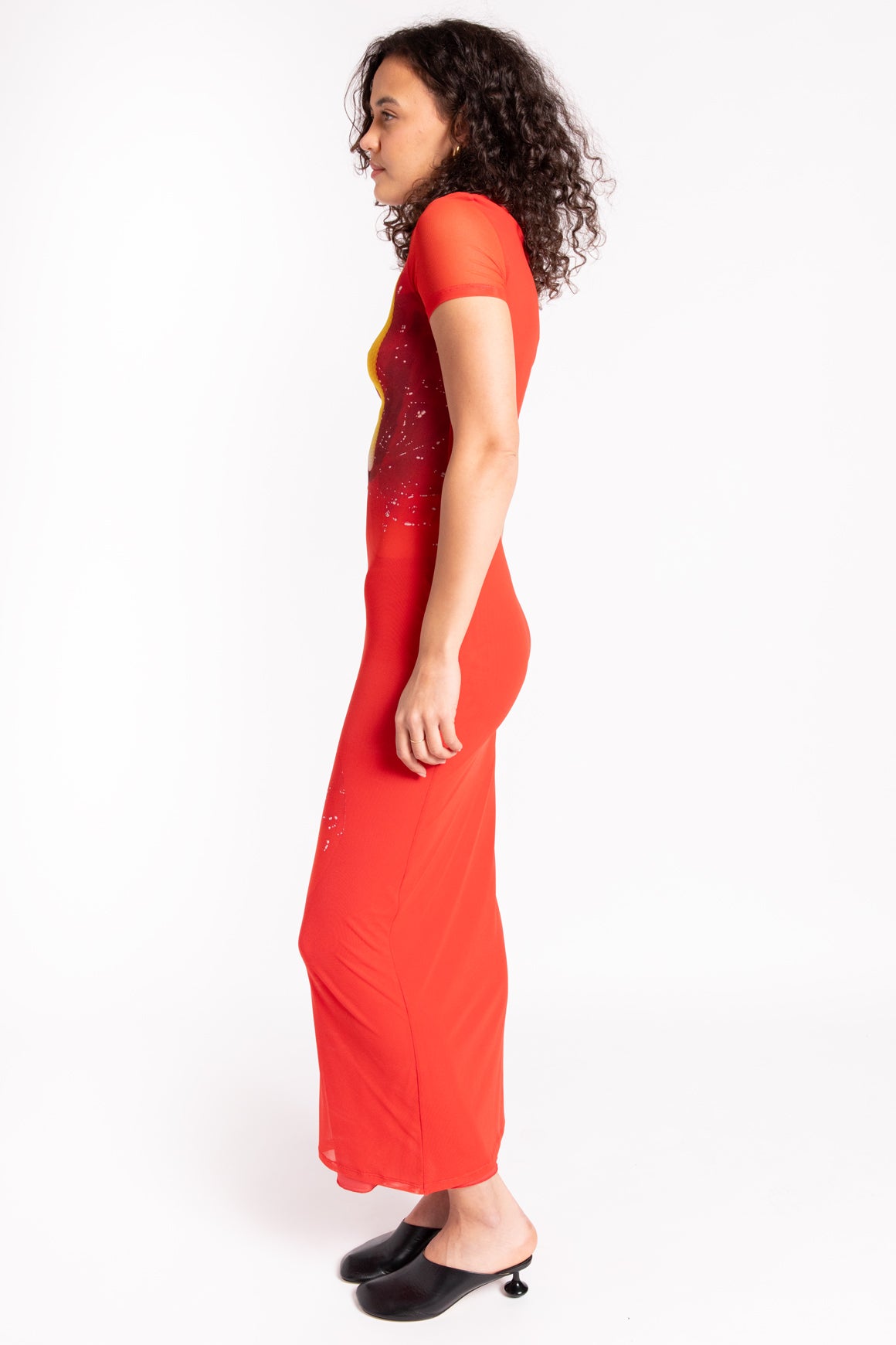 LOEWE Red Anthurium Print Maxi Dress