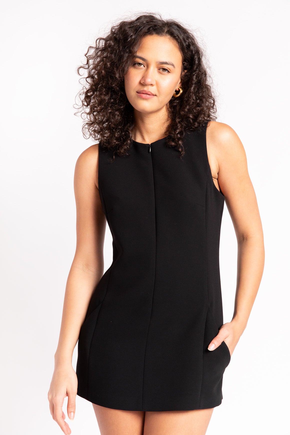 BARBARA BUI Black Chain Detail Mini Dress
