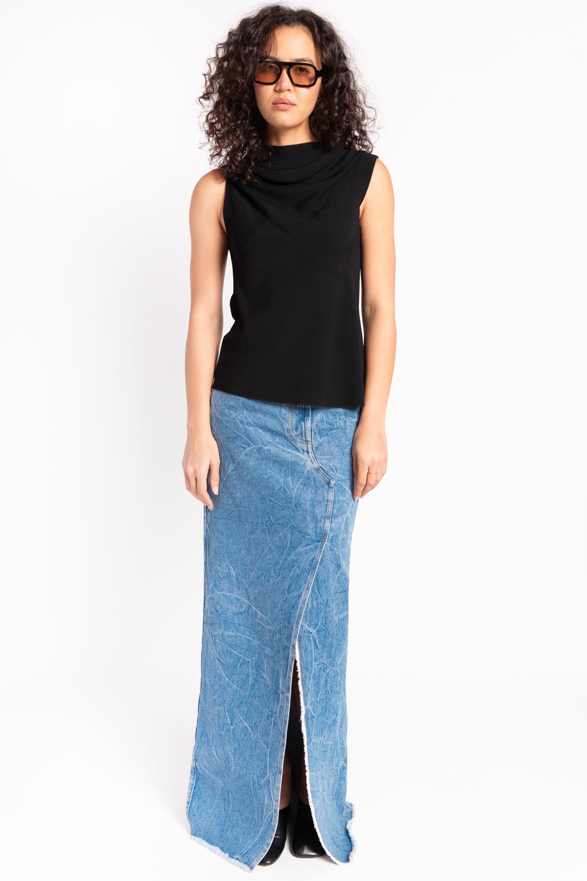 THE ROW Black "Tuma" Sleeveless Top