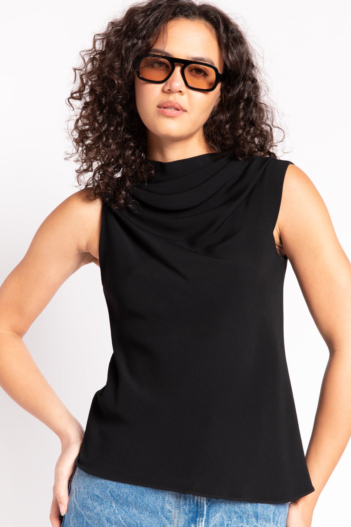 THE ROW Black "Tuma" Sleeveless Top