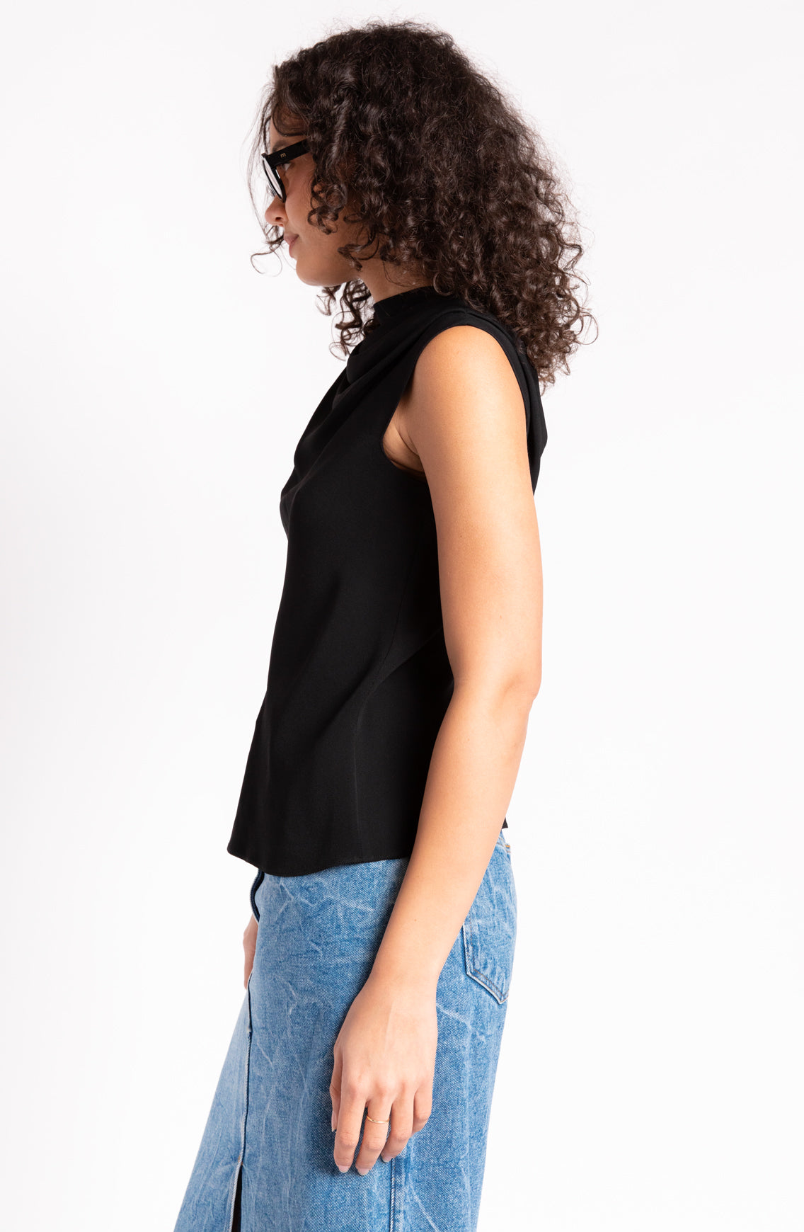 THE ROW Black "Tuma" Sleeveless Top