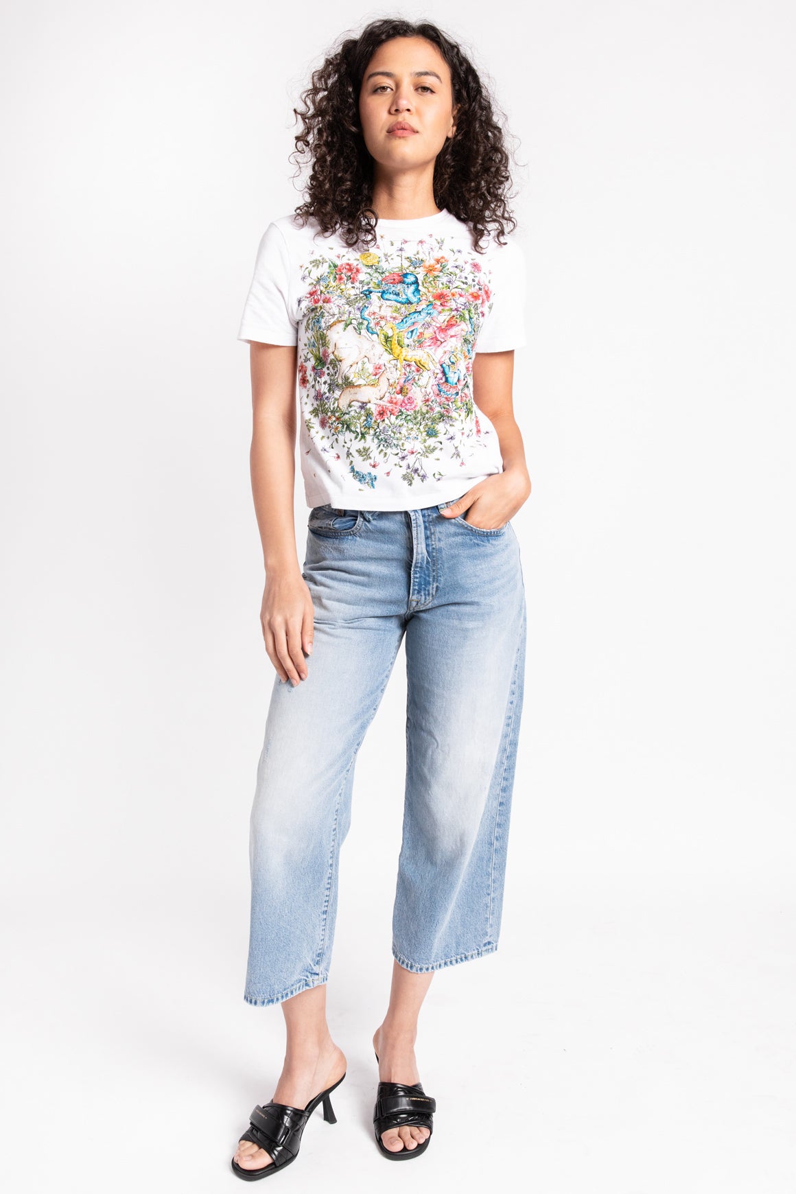 CHRISTIAN DIOR White Printed Graphic T-Shirt