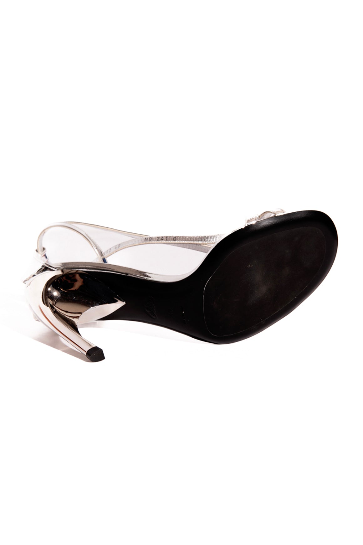 ALEXANDER MCQUEEN Silver Arched Heel Pumps (Sz. 40)