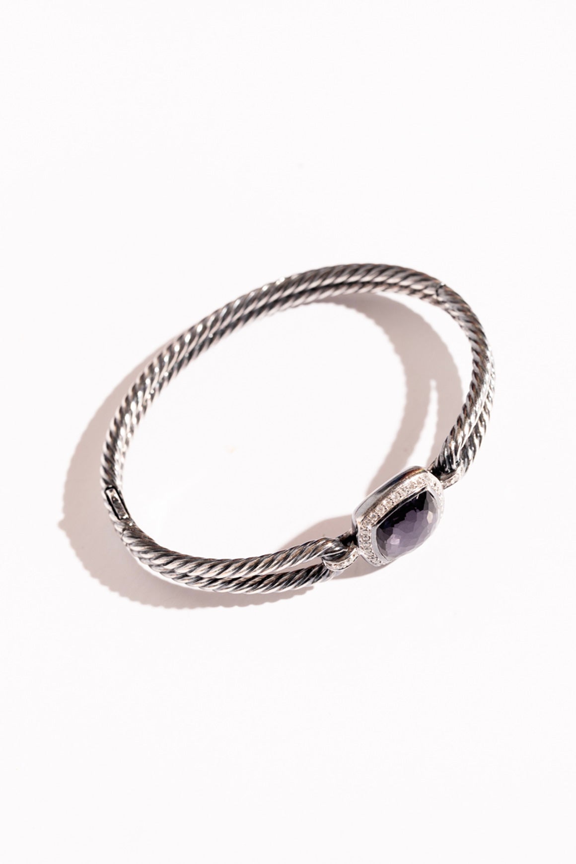 DAVID YURMAN Silver Diamond Albion Cable Bracelet