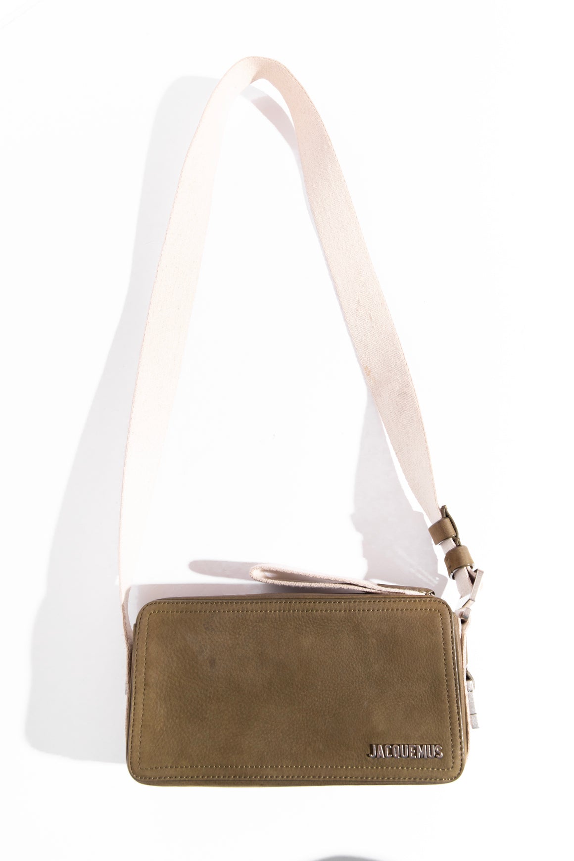 JACQUEMUS Olive Green "Horizontal Cuerda" Crossbody Bag