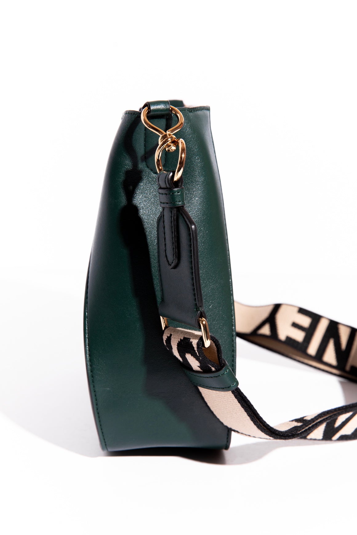 STELLA MCCARTNEY Green Logo Square Crossbody Bag