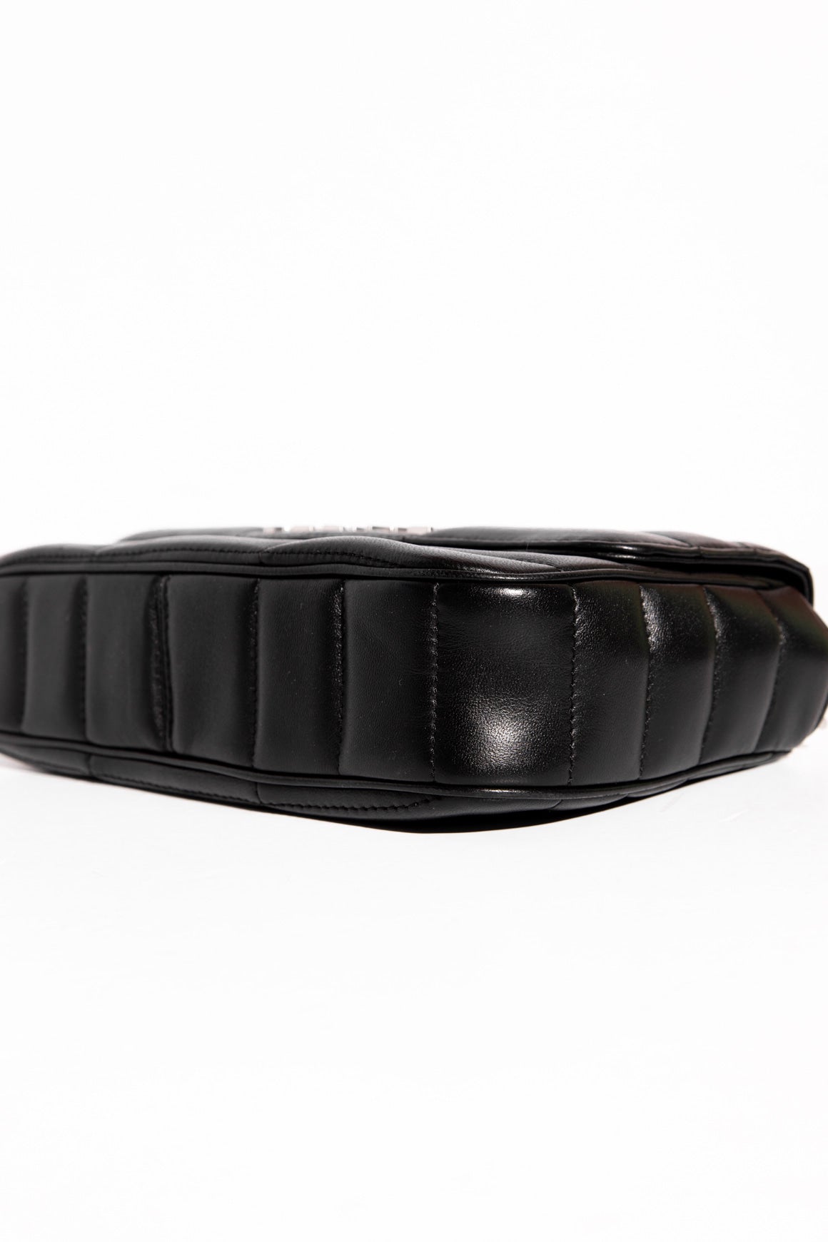 CELINE Black Calfskin Monochrome Chain Bag