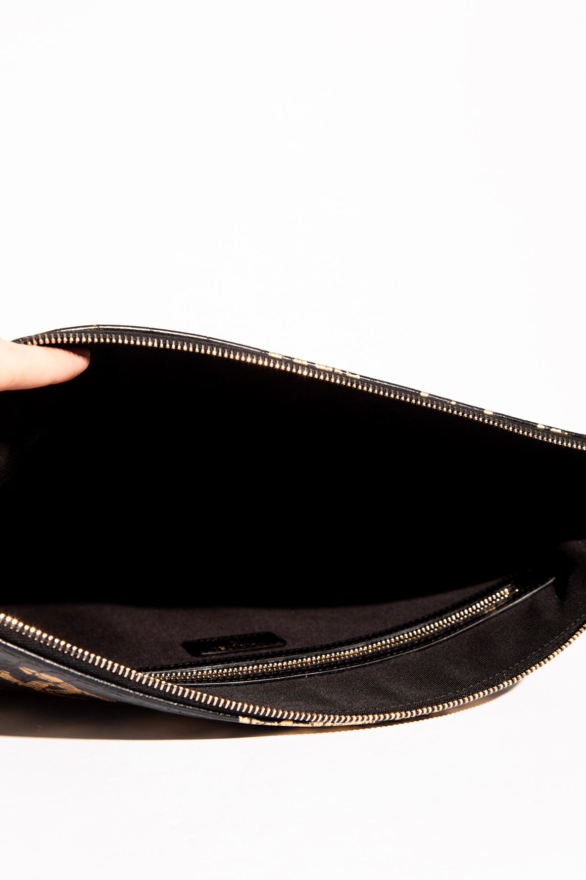 CHANEL 2019 Black & Gold Graffiti 2.55 O Case Clutch