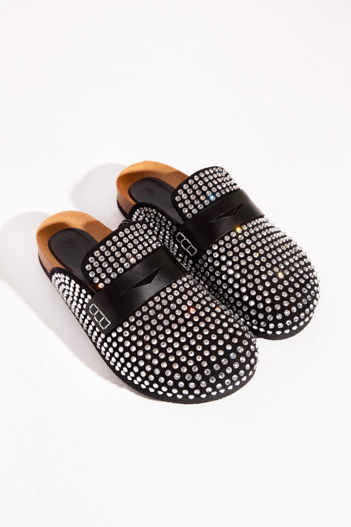 JWANDERSON Black Crystal Loafer Mules (Sz. 37)