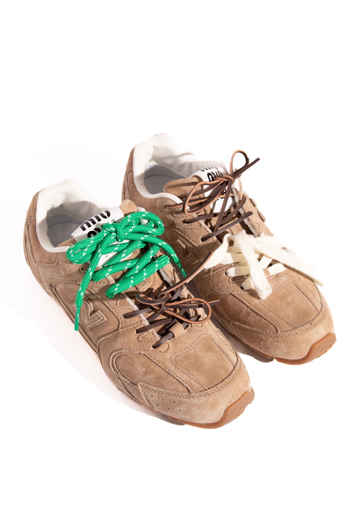 MIU MIU X NEW BALANCE Tan Suede Sneakers (Sz.40)