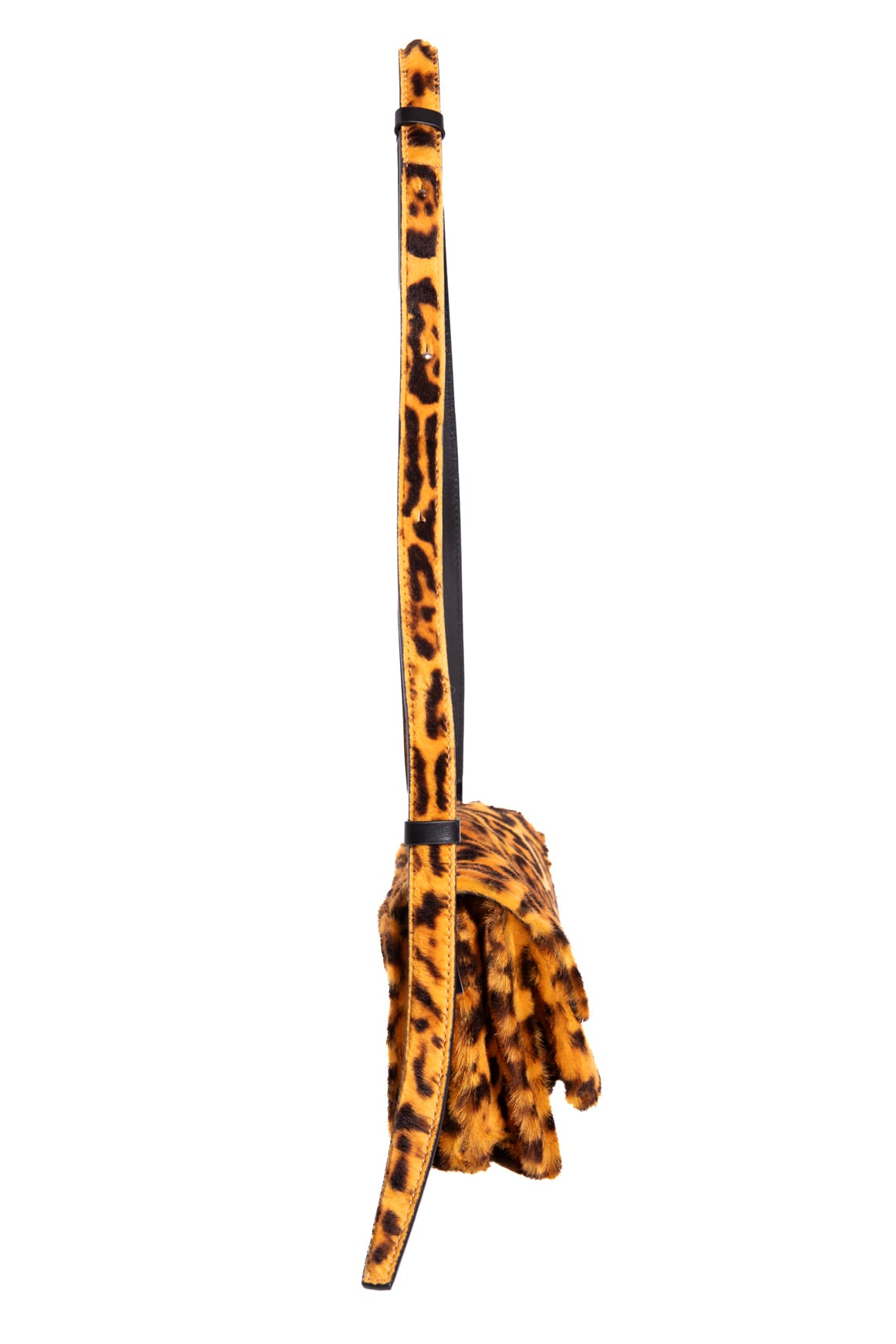 MARNI Leopard Mohair Flap "Soft Trunk" Bag