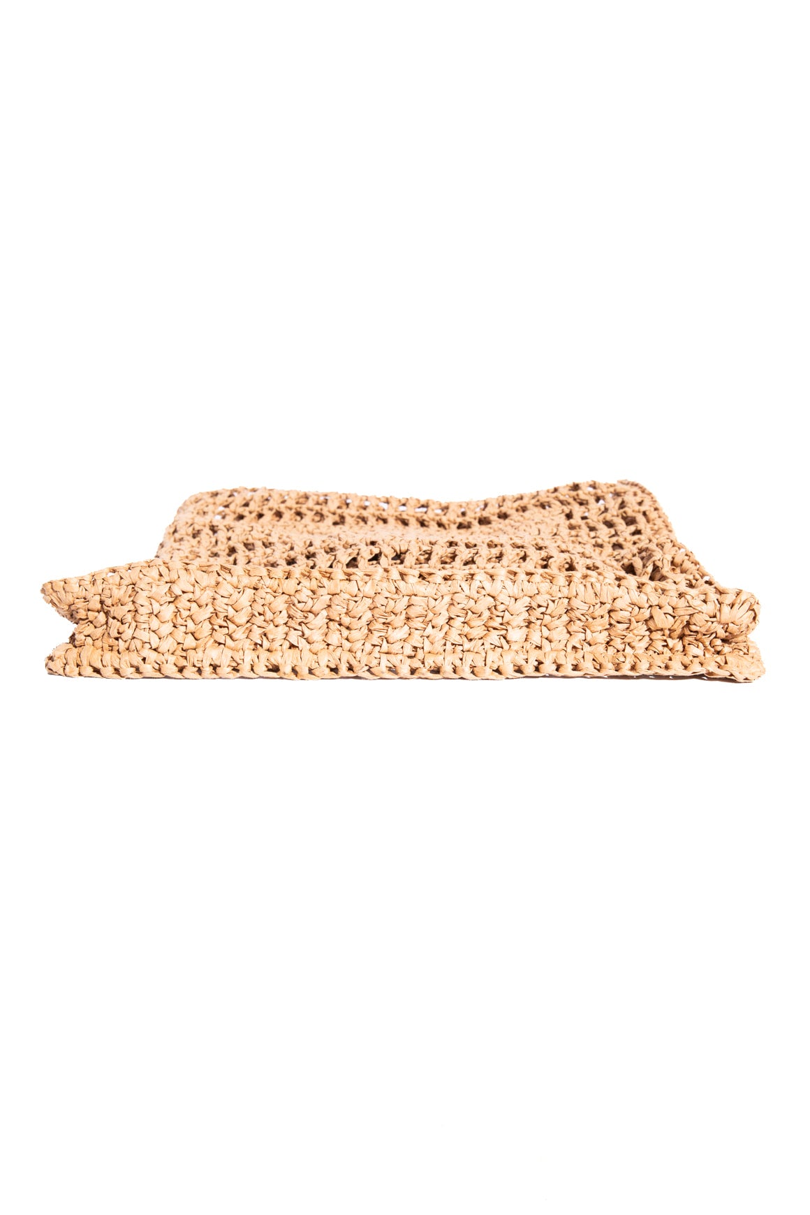 PRADA Raffia Woven Open Tote