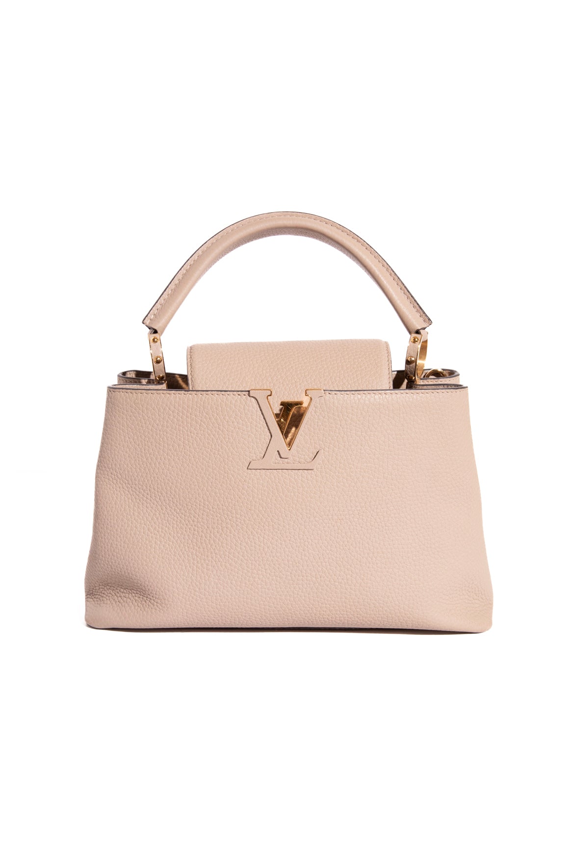 LOUIS VUITTON Taupe Capucines MM