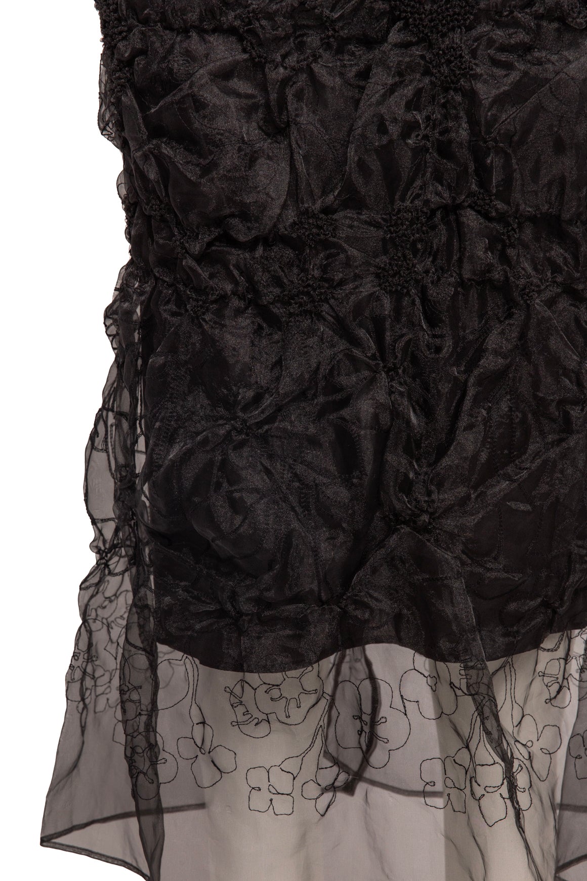 CECILIE BAHNSEN Black "Universe" Textured Midi Skirt (Sz. S)