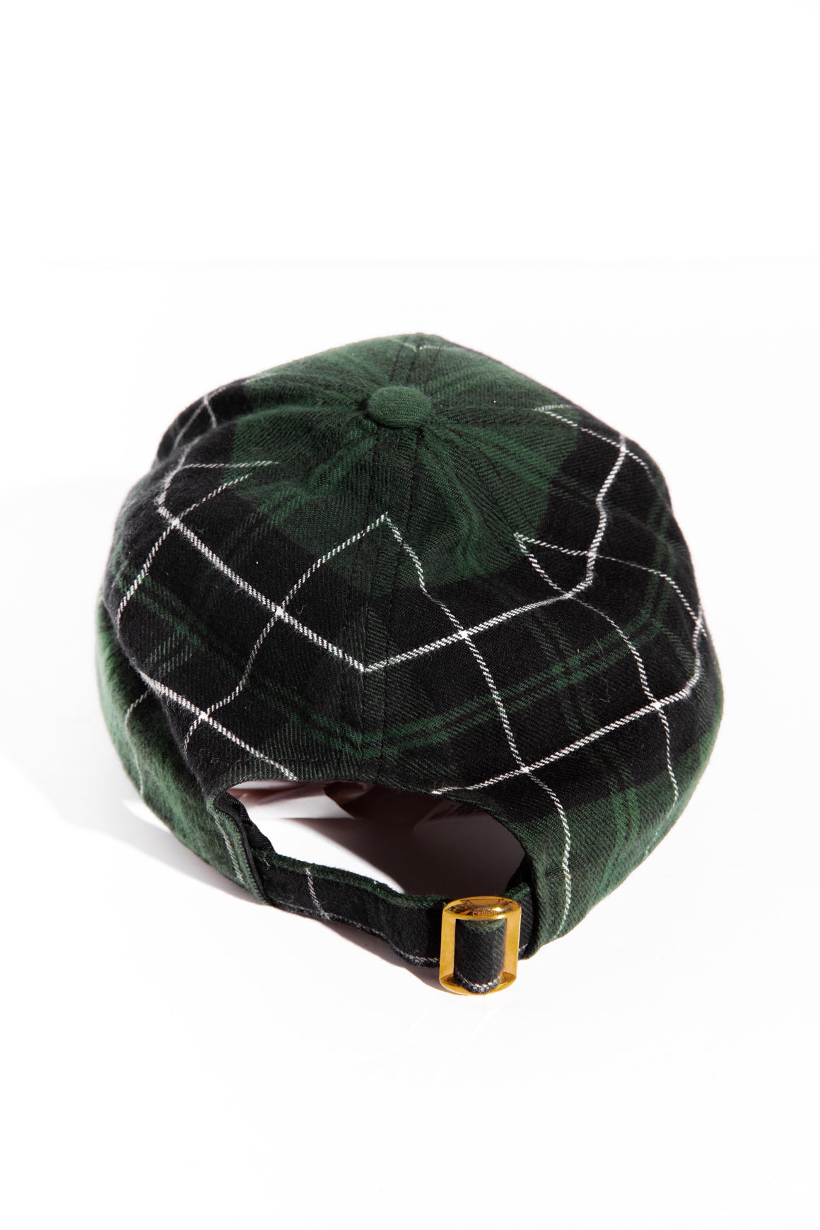CELINE Green Plaid Triomphe Baseball Cap
