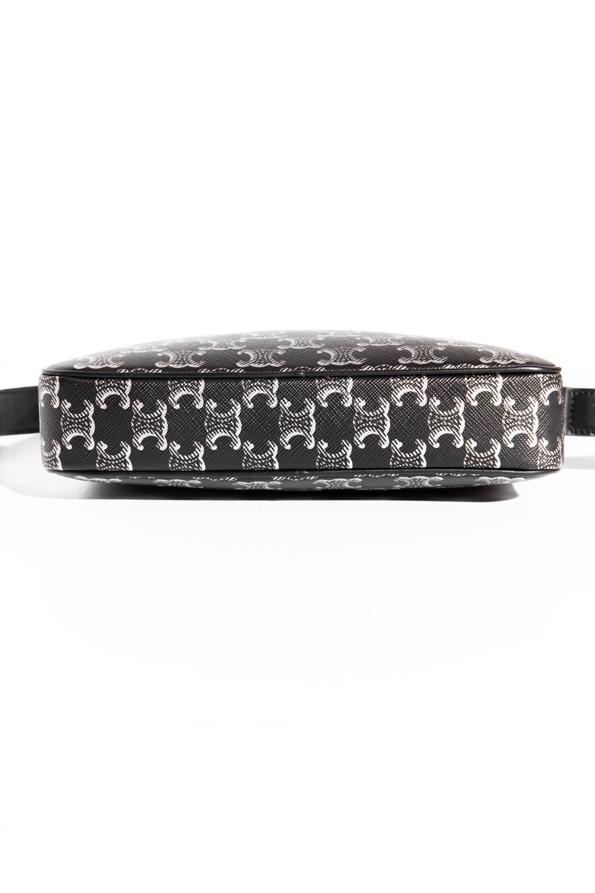 CELINE Black & Silver Monogram Horizontal Messenger Bag